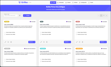 Gestión de casos en Griffex